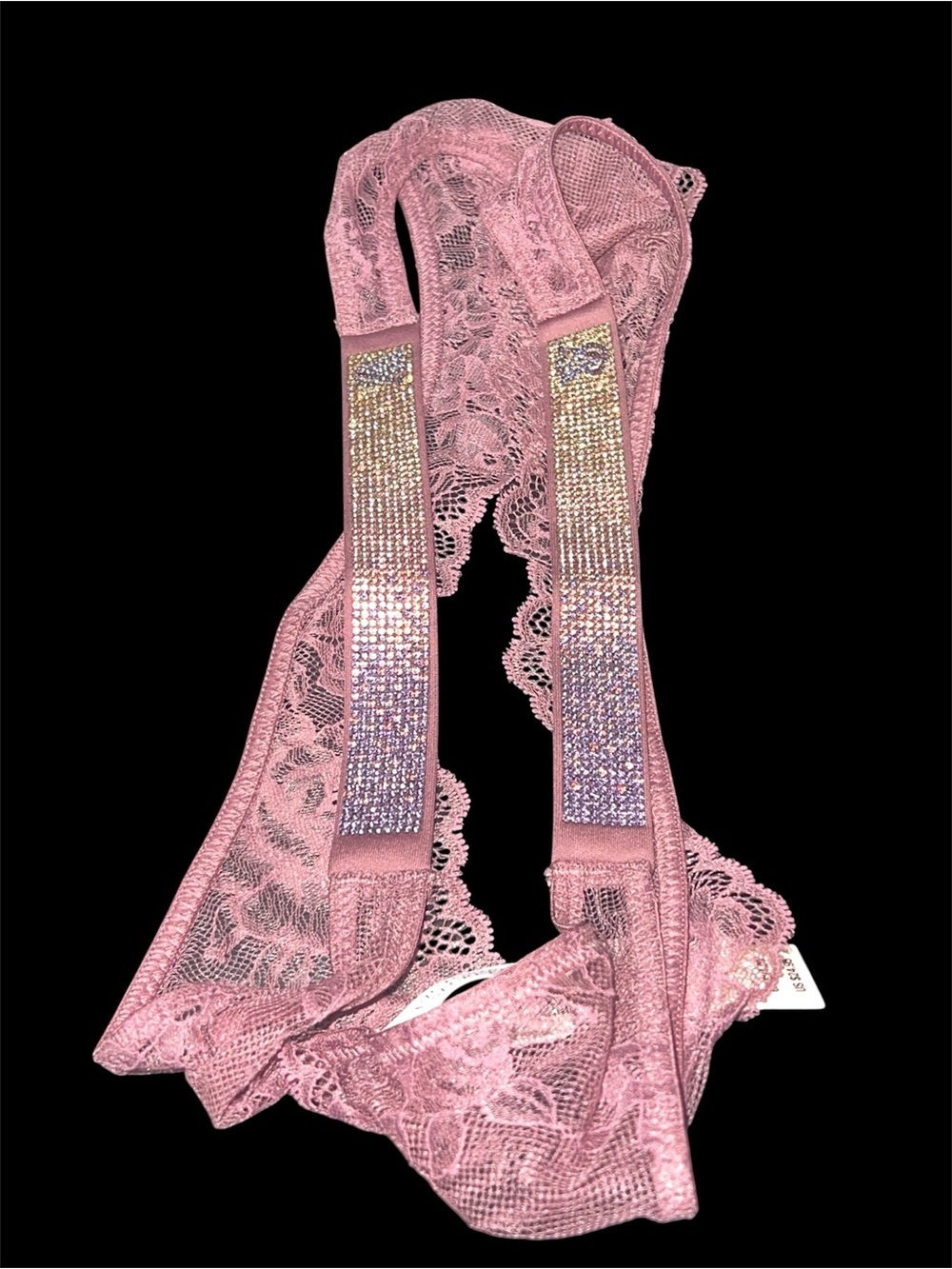 Victoria's Secret very sexy slip brezilien  pantie Lace with Rhinestone Straps M